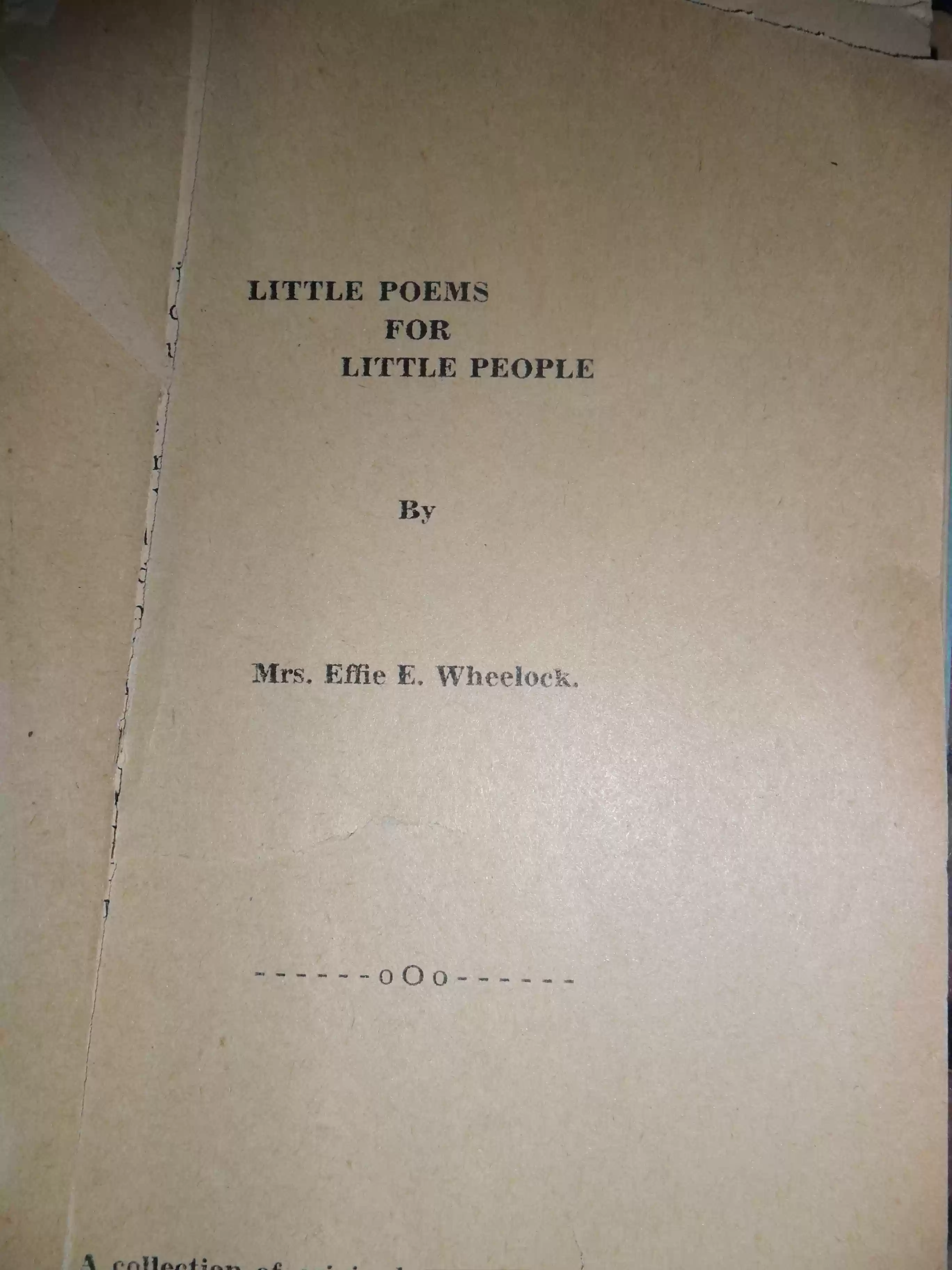 SAM_0526-title page of the Church of God Seventh Day publication, Little Poems for Little People.